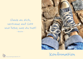 Pfarrkarte - Konfirmation Turnschuhe