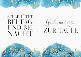 Pfarrkarte - Sei behütet - Taufurkunde