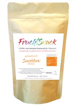 gefriergetrocknete Sanddorn Stückchen