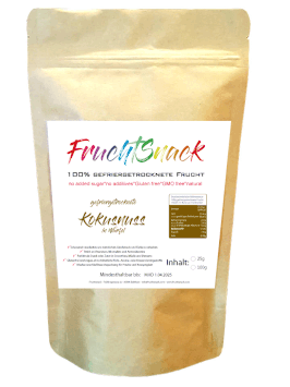 gefriergetrocknete Kokosnuss Würfel
