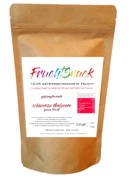 gefriergetrocknete schwarze Himbeeren BIO ganze Frucht