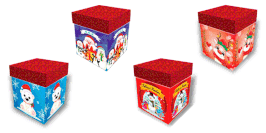 TORRE DE CUBOS MICROCORRUGADO EMPALMADO NAVIDEÑO SERIE 4