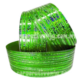 LISTON ESPECTRA HOLOGRAMA VERDE ANCHO 22