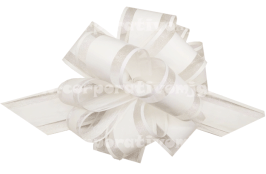 MOÑO ORGANZA BUM BUM SATINADO GRANDE FH38 BLANCO