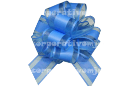 MOÑO ORGANZA BUM BUM SATINADO MEDIANO FH37 AZUL CIELO