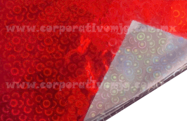 PAPEL HOLOGRAMA CIRCULO ROJO