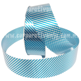LISTON DIAGONALES AZUL CIELO ANCHO 9