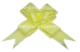 MOÑO DE ORGANZA SATINADO MEDIANO FH35 AMARILLO