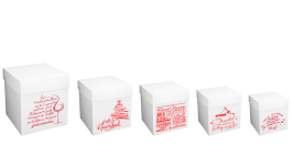 CUBO BLANCO VINTAGE NAVIDEÑO 25X25