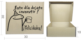 CAJA PARA DESAYUNOS RELF MICROCORRUGADO VINTAGE FLORKS