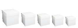 CUBO BLANCO TAMAÑO SOMBRERO