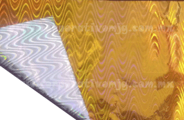 PAPEL HOLOGRAMA ONDAS NARANJA