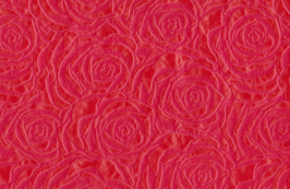 PAPEL GOFRADO ROSAS GRANDE ROJO