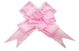 MOÑO DE ORGANZA SATINADO MEDIANO FH35 ROSA