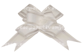 MOÑO DE ORGANZA SATINADO MEDIANO FH35 BLANCO