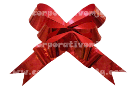 MOÑO HOLOGRAMA ESTRELLA MEDIANO ROJO