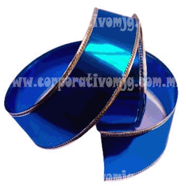 LISTÓN ALAMBRADO METALICO AZUL FILO ORO ANCHO 22