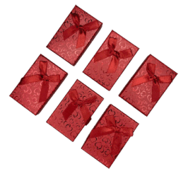 CAJA DE JOYERIA 5X8 CORAZONES HOT STAMPING