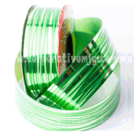 LISTON ESPECTRA METALICO VERDE ANCHO 22