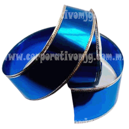 LISTÓN ALAMBRADO METALICO AZUL FILO PLATA ANCHO 9