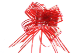 MOÑO ORGANZA MEDIANO ROJO