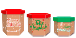 TORRE DE CAJA EXAGONAL FLEXO NAVIDAD