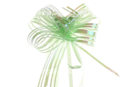 MOÑO ORGANZA GRANDE VERDE LIMÓN