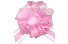 MOÑO ORGANZA BUM BUM SATINADO GRANDE FH38 ROSA