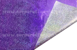 PAPEL HOLOGRAMA PUNTOS MORADO