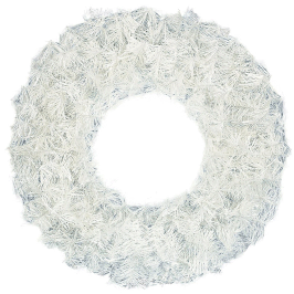 CORONA MONARCA DE LUJO 120 CM ARO DOBLE BLANCA