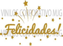 VINIL FELICIDADES ESTRELLA ORO