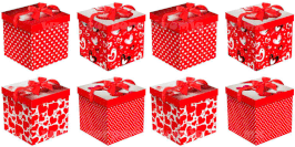 CUBO CORAZON SURTIDO 15X15
