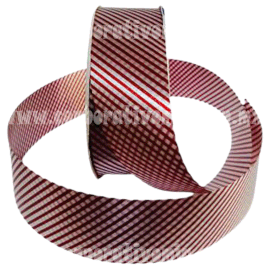 LISTON DIAGONALES ROJO ANCHO 9