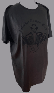 T Shirt "Schwarz "- Intruder Custom Club Logo beflockt