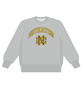 Northeastern 12oz Side panel Crew Sweat