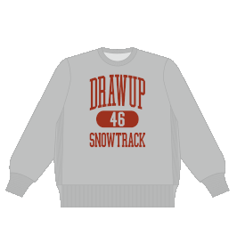 SNOW TRACK Crew Sweat  12oz Side panel