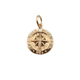 Ciondolo rosa dei venti in oro giallo Referenza: C1467G