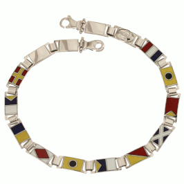 Bracciale in oro bianco 18kt con bandierine codice: 803321724750