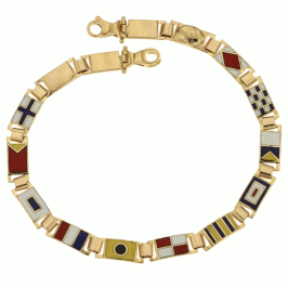 Bracciale in oro giallo 18kt con bandierine codice: 803321724749