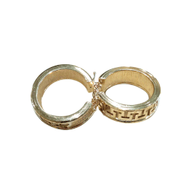 Orecchini cerchio in oro giallo con greche codice: 1416983