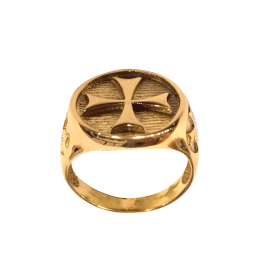 Anello croce templare in oro giallo 18kt codice: A8033OV