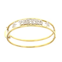 Bracciale in oro giallo 18 kt donna personalizzato con nome codice: OG972G