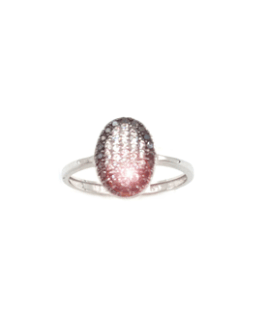 Anello solitario in oro bianco con pavè di zirconi colorati codice: IS2399B
