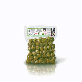 Olive calibro Colossal incise/schiacciate varietà Nocellara con aromi secchi , tra i calibri più grossi della Nocellara