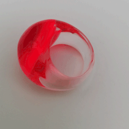 Ring neonrot  transparent