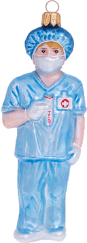 Glasornament Krankenschwester