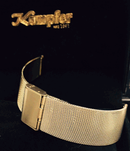 22 mm KLASSICHES EDELSTAHL MELANESE BAND IPG VERGOLDET LIEFERBAR 18-22 MM