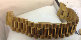 CAVADINI-MASSIVE-EDELSTAHL IPG-VERGOLDET UHREN ARMBAND 20 MM SCHMETT. -SCHLIESSE