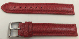 LUXUS &HOCHWERTIGES 19MM REPTIL EIDECHSE LEDER UHREN ARMBAND NEU ROT
