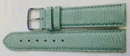 ECHTES-REPTIL EIDECHSE LEDER UHRENARMBAND 18 MM,STAHL SCHLIESSE